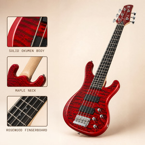 Bajo Eléctrico Profesional de 5 Cuerdas Bullfighter DB-120 con Cuerpo Sólido de <span class=keywords><strong>Okumen</strong></span> para Pedidos al por Mayor - Product Image 5