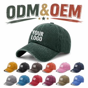 Gorra de Béisbol Casual Ajustable, Estilo Vintage, Teñida con Pigmentos, Sin Estructura, con Bordado Personalizado y Logotipo Impreso, OEM ODM - Product Image 1