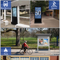 Affichage numérique LED de publicité extérieure de 55 pouces avec totem de signalisation numérique de support de plancher d'écran tactile capacitif pour l'usage d'ascenseur