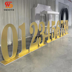 Suave personalizar cumpleaños acrílico números gigante oro plata espejo número letra para fiesta de boda - Product Image 3