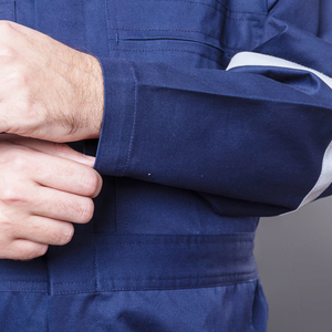 ชุดทํางานผ้าฝ้ายทนไฟ 260 แกรม <span class=keywords><strong>FR</strong></span> เสื้อผ้าป้องกันไฟฟ้าสถิตย์สารหน่วงไฟ - Product Image 5