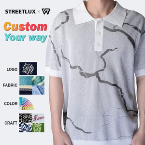 Polo para Hombre, Suéter de Punto, Polo de Algodón, Camisas de Manga Corta, Polo para Hombre - Product Image 1