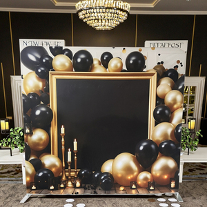 Đám Cưới 8x7.5ft Duy Nhất Hai Mặt Polyester Vải Bìa Gối Trường Hợp Hiển Thị Dễ Dàng Cài Đặt Nhôm Ống Đứng Photo Booth Backdrop - Product Image 6