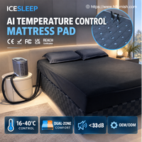 Matelas chauffant à prise Schuko 230V pour Allemagne, certifié CE EN 60335, surmatelas intelligent à double zone de refroidissement par eau pour lit allemand
