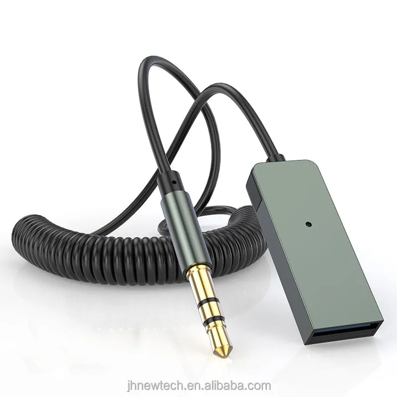 Small MOQ LOGO Laser 3.5mm Handsfree AUX Wireless Audio Blue tooth Receiver BT 5.0 Wireless Music Car Receiver Adapter