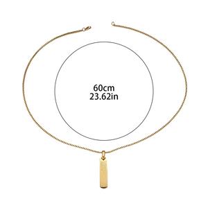 Collares de Joyería de Moda Rectangulares Árabes Islámicos Musulmanes de Acero Inoxidable Impermeables para Hombres y Mujeres al por Mayor 2025 - Product Image 6