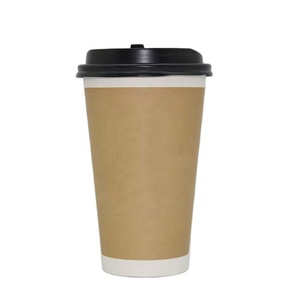 Vasos de papel para llevar bebidas calientes de 16 onzas, papel recubierto de pla biológico para tazas con tapa - Product Image 3