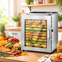 Déshydrateur alimentaire commercial en acier inoxydable pour fruits, légumes, viande et viande séchée