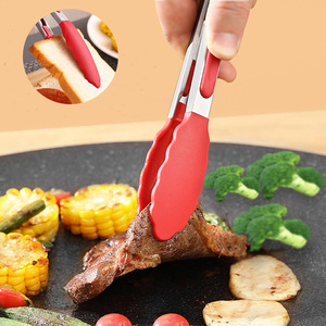 Accesorios de cocina Pinzas para barbacoa 7 9 12 pulgadas Pinzas de cocina antideslizantes Pinzas para alimentos para cocinar Pinzas de silicona - Product Image 5