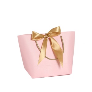 Bolsas de Regalo de Papel de Lujo con Cinta, Bolsas de Papel Rosa para Regalo, Bonitas y Elegantes Bolsas de Papel para Regalo - Product Image 2