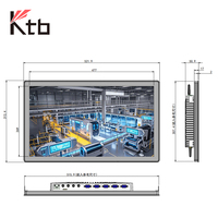 Computadora Industrial KTB de 21.5 Pulgadas, Panel PC Integrado/de Montaje en Pared con RS232, IP65 Resistente al Agua, I3 I5 J1900