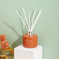 Rond 5oz Classique Mat Et Noir Clair Rose Rouge Vert Bleu Reed Diffuseur Vigne Parfum Bouteille En Verre avec Bouchon