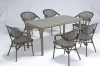 Ensemble table et chaises de patio de jardin extérieur en aluminium de haute qualité