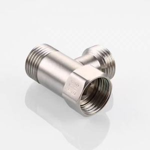 Conector de Tubería Hemans de Tres Vías, Rosca Macho-Hembra, Acero Inoxidable 304, para Uso en Plomería - Product Image 3