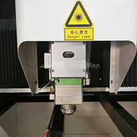 Machine de découpe laser à fibre fermée avec vis à billes, table en marbre 800*800mm, contrôle CypCut, pour le traitement de précision des pièces métalliques
