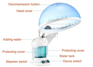 2 In 1 A Vapore <span class=keywords><strong>Vaporizzatore</strong></span> Ozono Facciale Dei <span class=keywords><strong>Capelli</strong></span> A Vapore di Ioni Nano Mist Spray per il Salone di Bellezza - Product Image 4