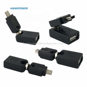 Rotación de 360 grados Mini USB a USB 2,0 Conector convertidor Mini USB OTG Adaptador para coche AUX - Product Image 3