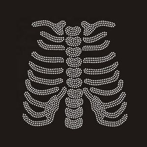 Готический дизайн головы черепа, готический дизайн, мотив со стразами, Переводные элегантные готические стильные аксессуары для одежды - Product Image 6