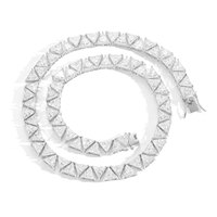 Collier de bracelets de tennis hip-hop en laiton pour hommes, forme triangulaire glacée avec zircon plaqué or pour les fêtes et les occasions cadeaux
