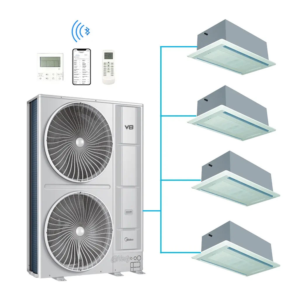 Smart Air Conditioner Ceiling Cassette AC Air Cooler Mini VRF System DC Inverter Air Conditioner