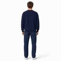 Pull en tricot à col rond pour homme, bleu roi, avec logo personnalisé, à manches longues, motif Smurfs, mélange de viscose, pour l'automne et l'hiver, idéal pour les fêtes