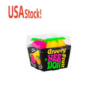 USA Stock New NeeDoh Groovy Fruit Squeeze Stress Relief Slow <b>Rebound</b> Toy PU Unisex - Product Image 2