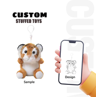 Cadeau d'Affaires Personnalisé Peluche Rembourrée, Porte-clés Peluche Personnalisé, Vente en Gros Mini Jouet Mignon, Porte-clés Peluche Petits Animaux Décoratif