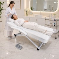 Table de massage électrique motorisée pour soins esthétiques avec repose-visage, 190x80cm, hauteur réglable 43-76cm, pour salon de beauté