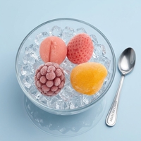 Mini glaces aux fruits très vendues pour les collations quotidiennes, glaces aux fruits en forme spéciale