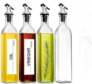 Bouteille distributeur d'<span class=keywords><strong>huile</strong></span> pour la cuisine Bouteille de cuisson <span class=keywords><strong>et</strong></span> distributeur de <span class=keywords><strong>vinaigre</strong></span> Conteneur d'<span class=keywords><strong>huile</strong></span> en verre Cruet-Bec verseur d'<span class=keywords><strong>huile</strong></span> - Product Image 1