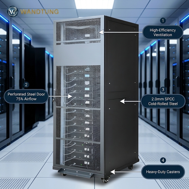 19 Inch Commercial Power Storage Cabinet Liquid-cooled Chassis with SPCC Steel Custom Server Rack