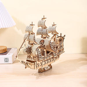 Modèle réduit en bois du navire Queen Anne's Revenge, puzzle 3D réaliste, kit DIY pour jeunes, cadeau artisanal - Product Image 5
