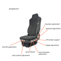 Asientos para Camión Caterpillar, Asiento de Conductor para Camión Scania, Asiento de Lujo con Suspensión de Aire para Camión y Autobús M800-6860875