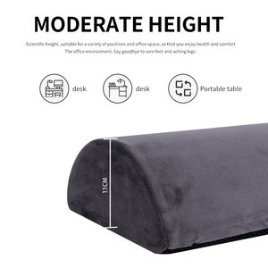 Almohada de reposapiés de espuma viscoelástica de alta densidad, reposapiés de terciopelo ecológico debajo del escritorio con función extraíble, alivio de la presión de las piernas - Product Image 4