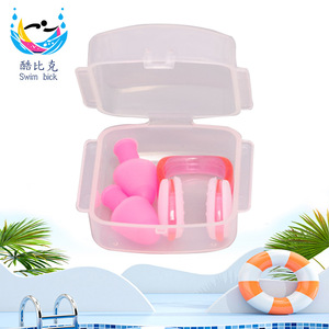Ensemble de bouchons d'oreilles et de pinces nasales en silicone, résistant à l'eau, protection pour la natation, pour adultes et enfants, emballage plastique - Product Image 5