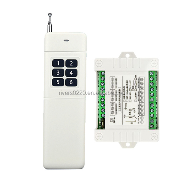 DC6-way DC12-24V Industrial Grade Remote Control Wireless Remote Control Transmission and Receiver RF Remote Controller
