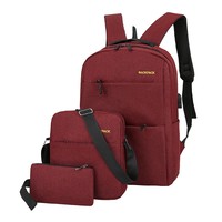 Conjunto de mochila para ordenador portátil de gran capacidad informal para hombres que viajan bolsas de mochila antirrobo impermeables para ordenador portátil