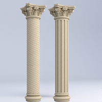 Moule cylindrique en plastique ABS, colonne romaine décorative, béton, ciment domestique, lignes en spirale, motifs de fleurs sculptées, villa