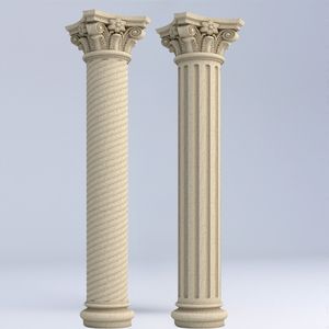 Molde cilíndrico de plástico ABS, columna romana decorativa, hormigón, cemento doméstico, líneas en espiral, patrones de flores talladas, Villa - Product Image 4