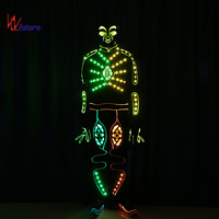 Costume lumineux LED Jet Pack volant, Fly Board Hip Hop pour adultes, ensembles fabriqués en Chine, personnalisable, sport nautique, étanche, noir, 1 pièce
