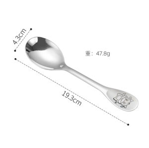 Cuchara de Acero Inoxidable con Diseño de los 12 Animales del Zodiaco Chino, Cuchara Redonda para Arroz, Vajilla Creativa y Personalizada DFS0312 - Product Image 3