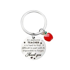 Porte-clés de remerciement pour les enseignants, pendentif en acier inoxydable avec citation inspirante, cadeau de remerciement pour les professeurs - Product Image 5