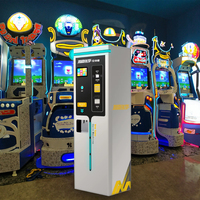 Terminal de paiement sans numéraire avec lecteur de billets multidevises, changeur de monnaie et lecteur de cartes pour salles d'arcade et centres de jeux