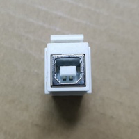 USB 2.0 B Buchse auf Keystone-Buchse Adapter mit Kartenhalter Amerikanischer Typ