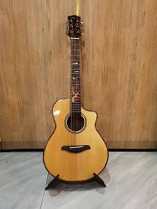 OEM ODM 6 <b>String</b> Acoustic Guitar Solid <b>Top</b> Wood Cutaway Folk Guitar Fretboard for Beginner Performance - Product Image 3