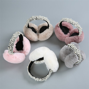 High Quality Keep Warm <strong>Women</strong> Pearl Fur <strong>Earmuffs</strong> for Winter 2020 - Product Image 2