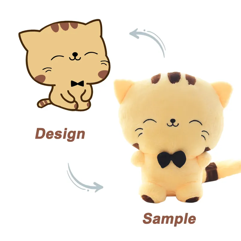 Benutzer definierte lächelnde lustige schöne Sublimation Baby Katze macht Sie glücklich Plüsch tier Stofftier Plüsch tier in loser Schüttung