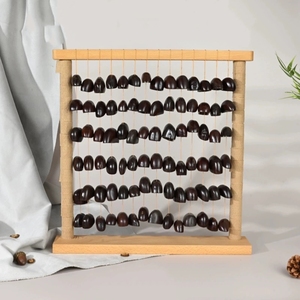 Carillon éolien en coquillages naturels avec cadre en bois, à poser sur table, pour la décoration de salles de classe de maternelle, vente en gros - Product Image 6