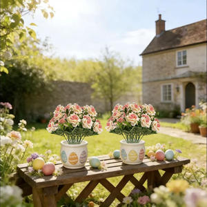 <span class=keywords><strong>Fleurs</strong></span> artificielles en gros pour la décoration de mariages et de fêtes, décoration de la maison, roses enroulées tenant un bouquet de <span class=keywords><strong>fleurs</strong></span> - Product Image 6