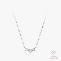 Collier pendentif simple en argent sterling 925 Ailmay avec trois zircons pour femme, design simple, bijou statement, cadeau pour une occasion spéciale